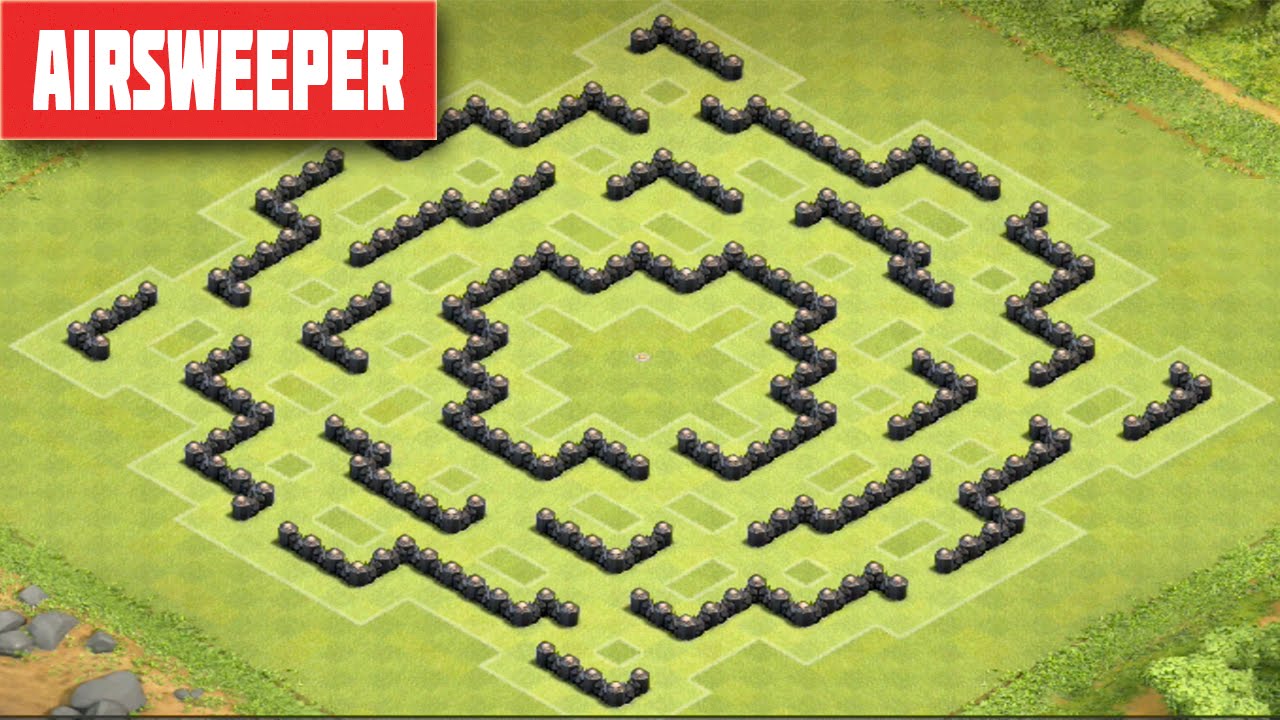 Clash of Clans TH 8 AIR SWEEPER DEFENSE STRATEGY BEST CoC Town Hall 8 FARMING Layout (Dark Elixir)