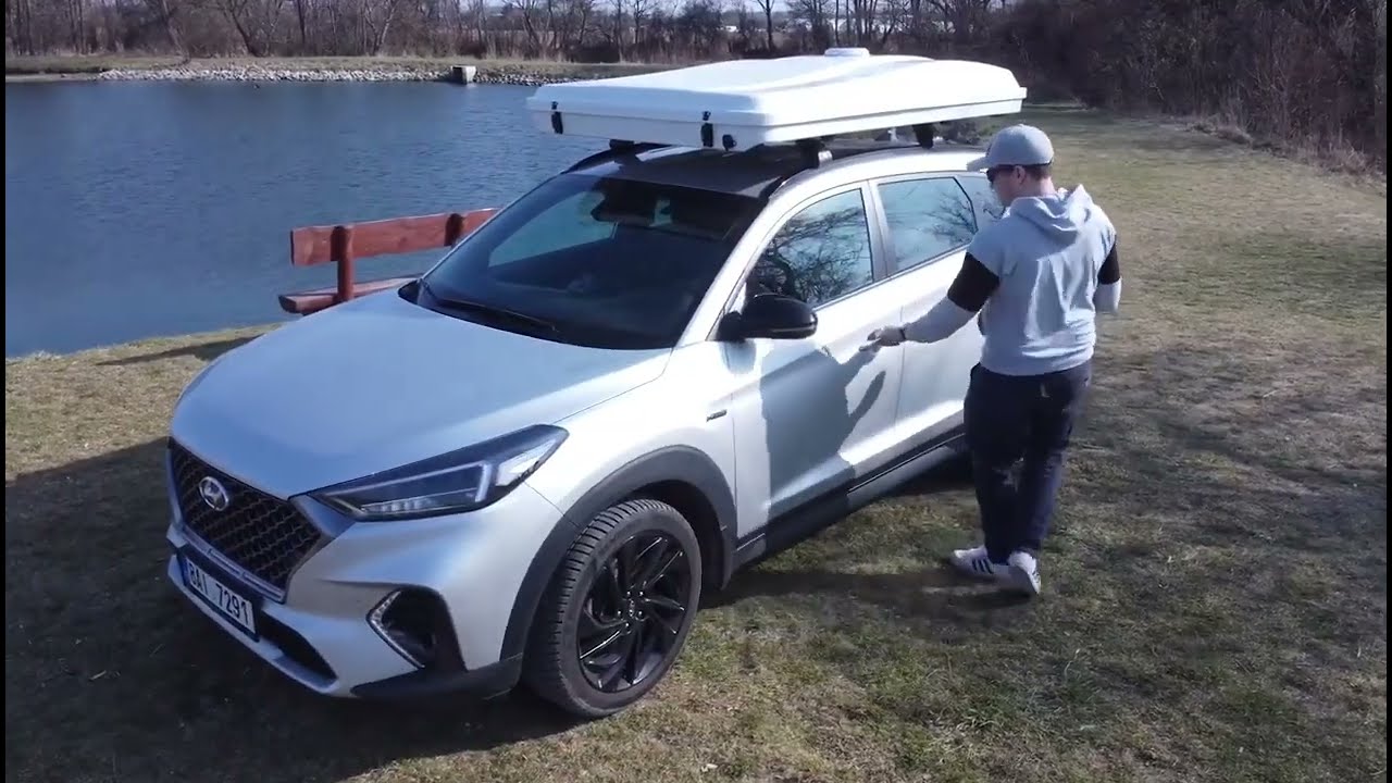 Rozložení střešního autostanu Rooftent