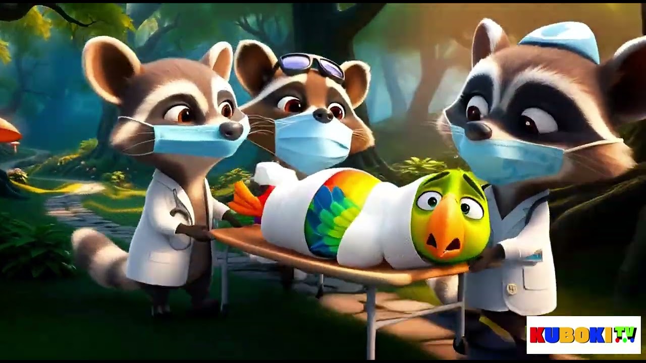 🇬🇧 The Little Parrot with a Hurt Leg – Kids Animation Song