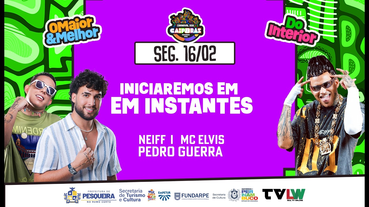 AO VIVO | Neiff, MC Elvis e Pedro Guerra no Carnaval de Pesqueira 2026