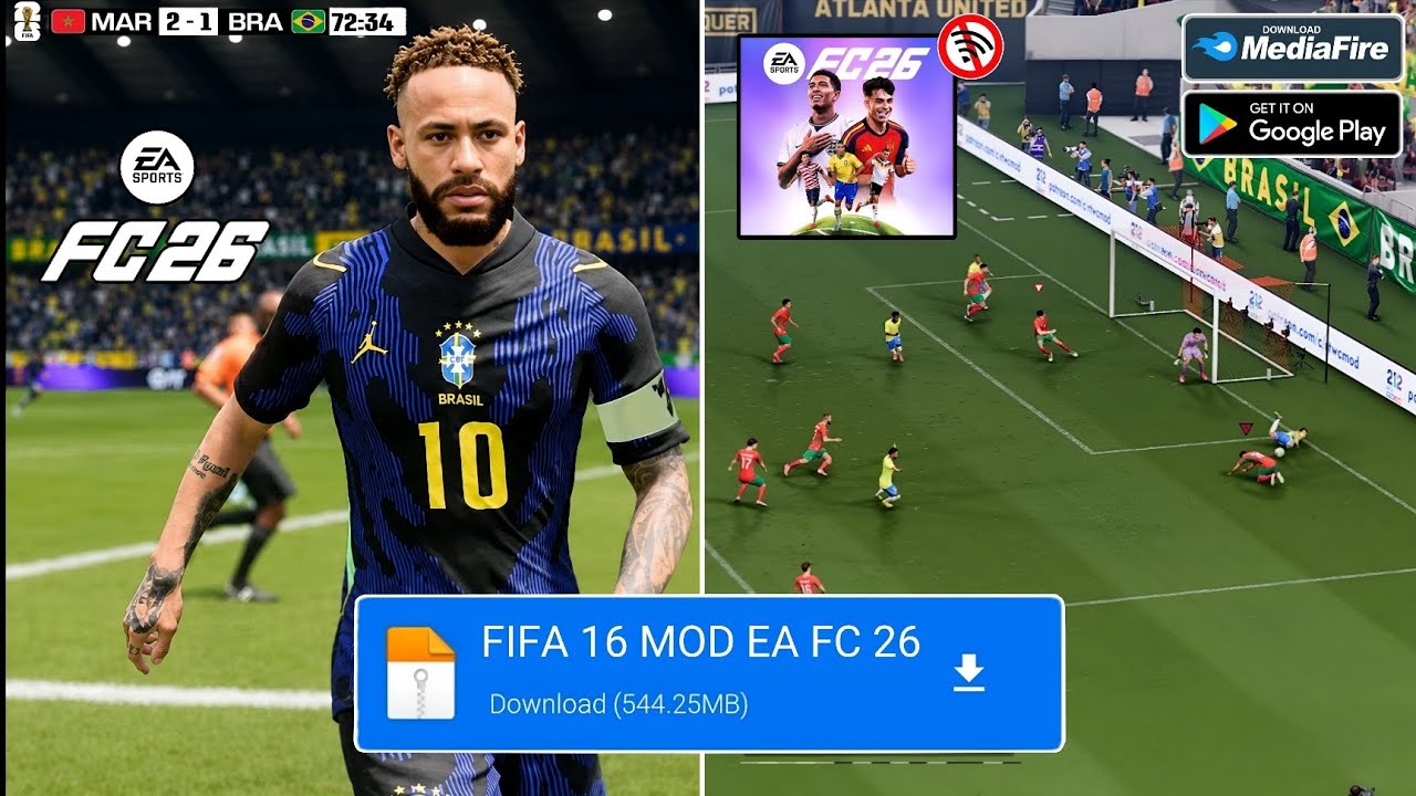 Update! FIFA 16 MOD FC 26 Android Offline | Career Mode FULL FACES & KITS New Update Transfer 26/27