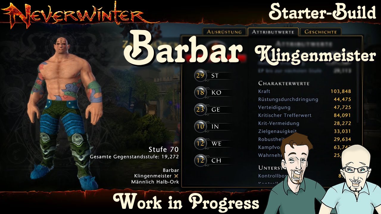 NEVERWINTER MOD16 - Starter-Build Barbar Klingenmeister - Work in Progress - Anfänger PS4 deutsch