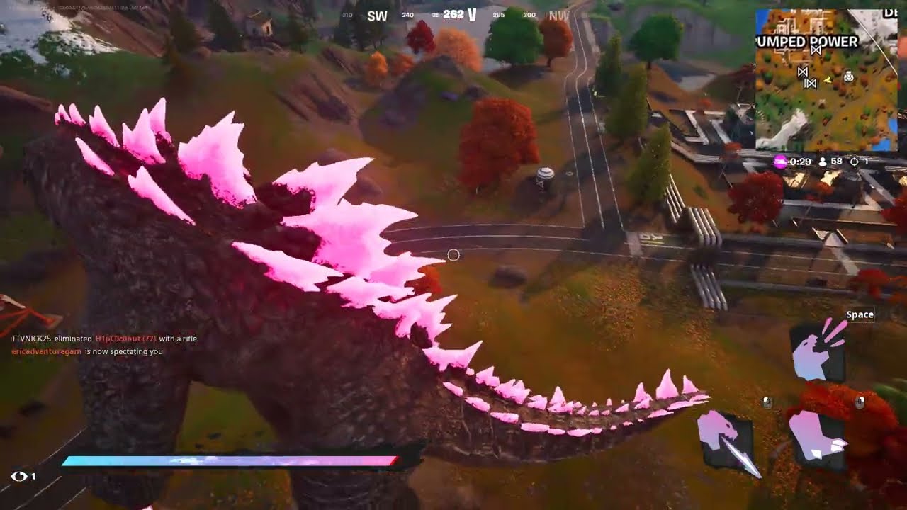 FORTNITE 1ST TIME BECOMING GODZILLA DIDN'T GO SO WELL BUT GOOD GAME