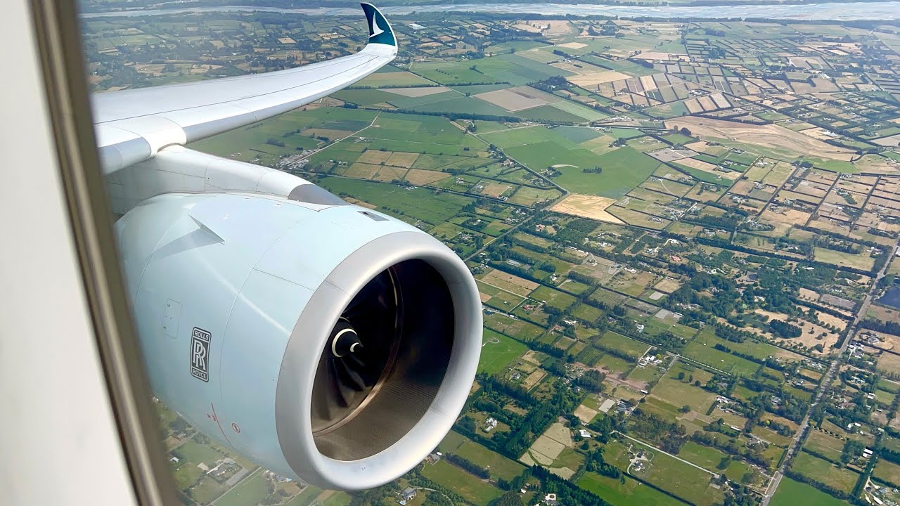 [AWESOME A350 ROAR!] Cathay Pacific A350-1000 Takeoff from Christchurch Airport