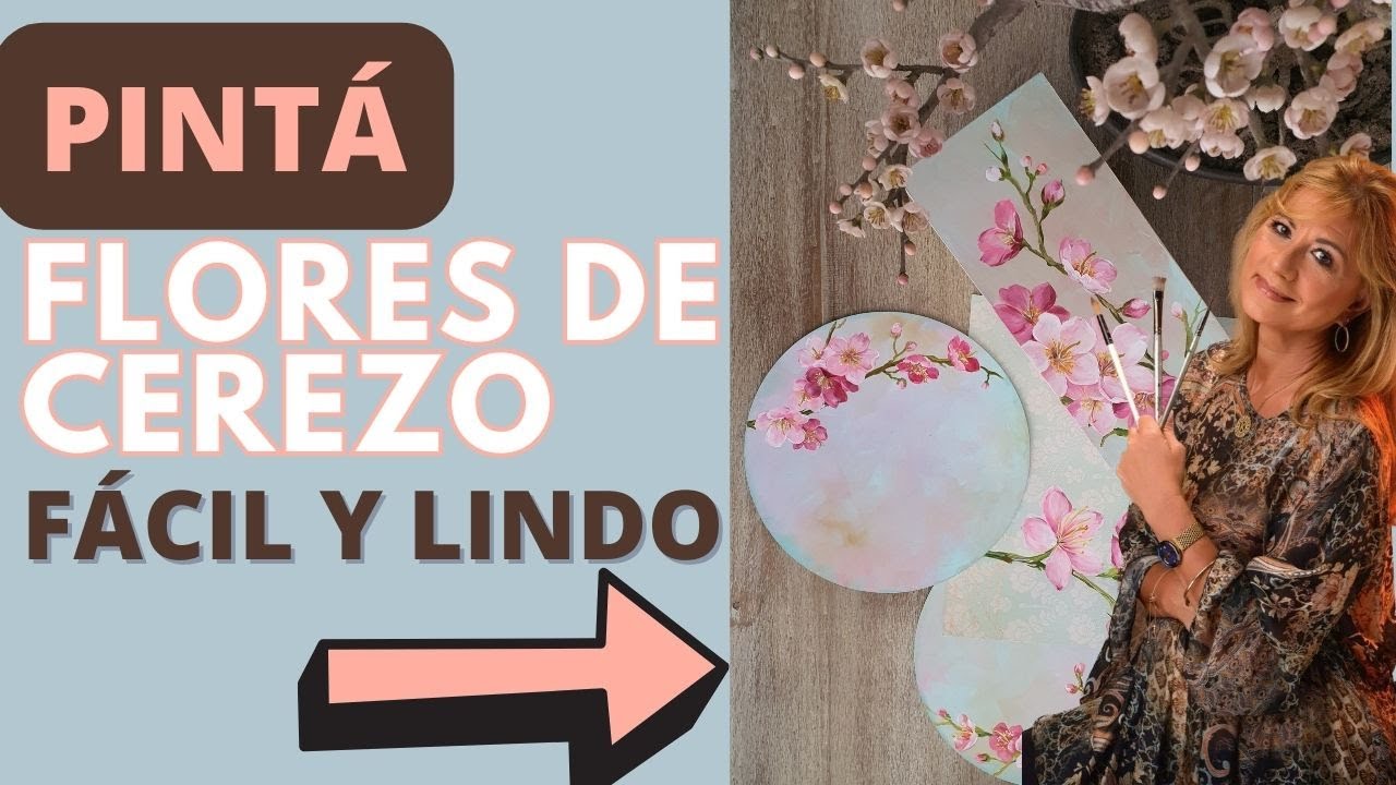 PINTÁ una Flor de Cerezo fácil y linda 🎨