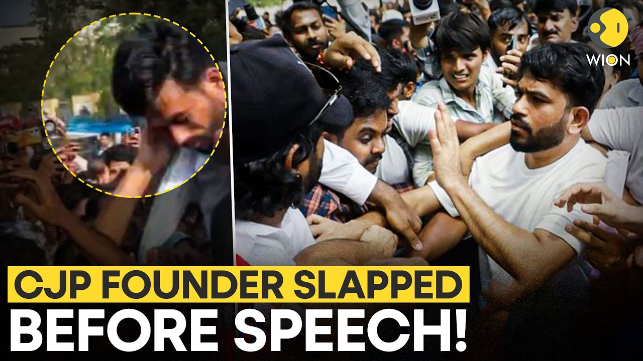 CJP Protest: CJP Founder Abhijeet Dipke SLAPPED Before His Address in Jaipur | WION Originals