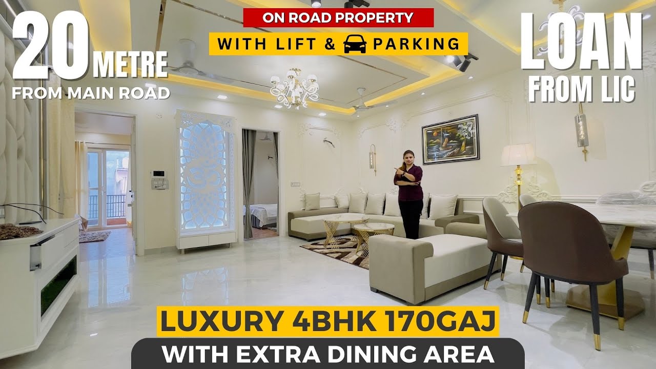 {786-209} 4Bhk 170Gaj Luxury Flat With Extra Dining Space, On Road Property For Sale In Dwarka Mor