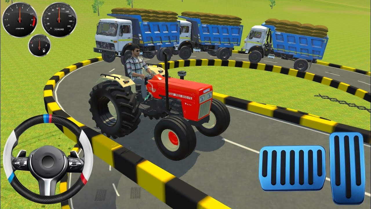 Driving Full Loaded Truck And Thaar  in Game 🎯 #jcb  #dumpar #truck #tractorgame #diriving.