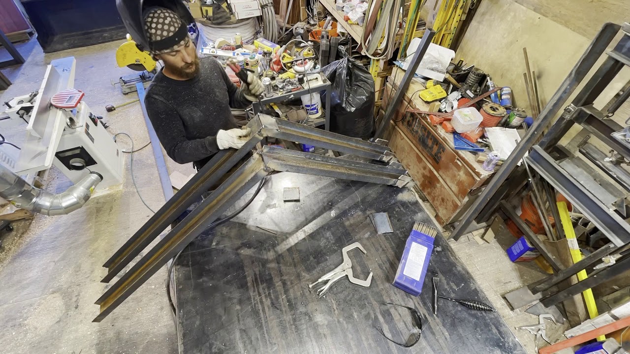 Adjustable tractor forks build