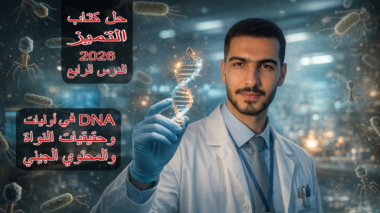 حل كتاب التميز 2026 || DNA  في أوليات وحقيقيات النواة والمحتوي الجيني || الدرس الرابع  