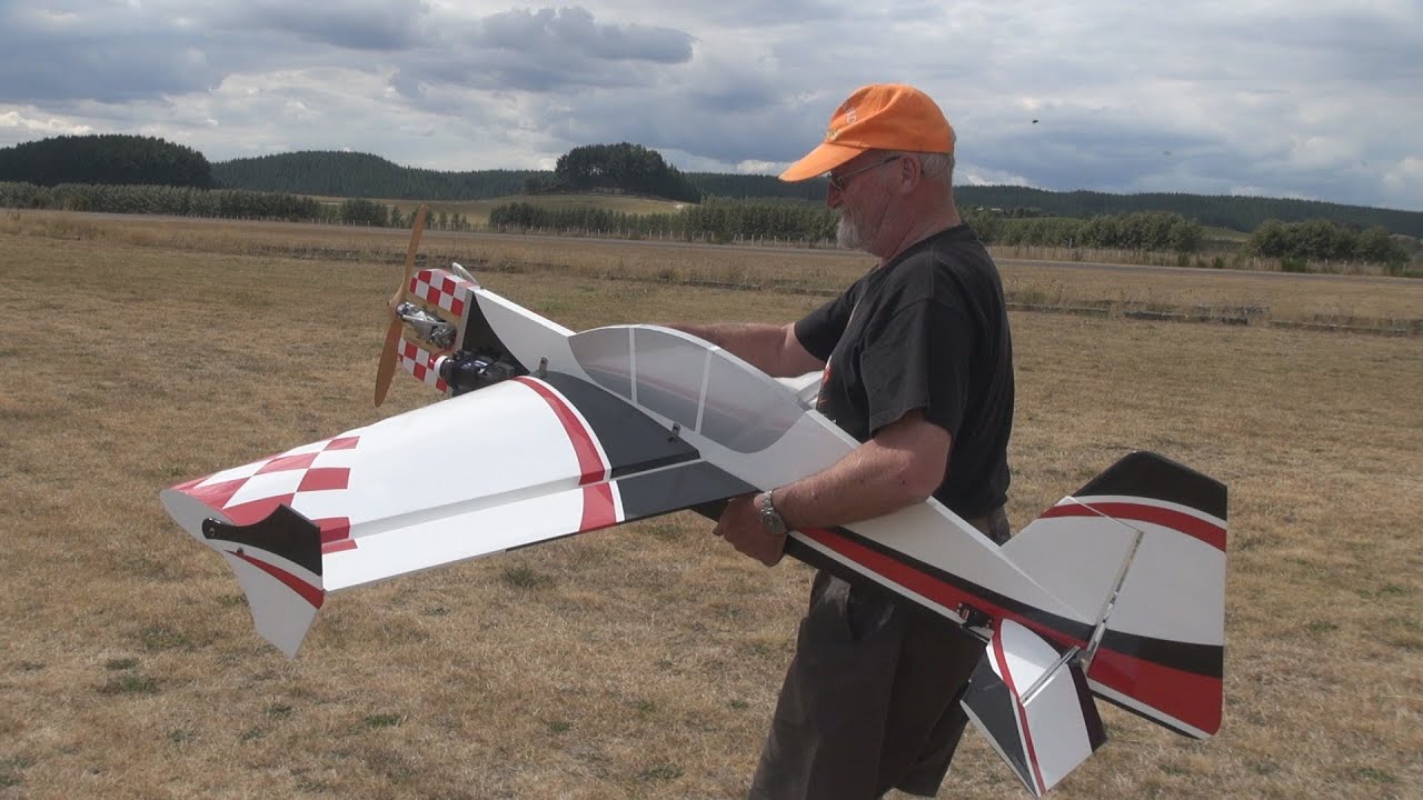 Maiden flight, 20cc Yak 54 profile RC plane