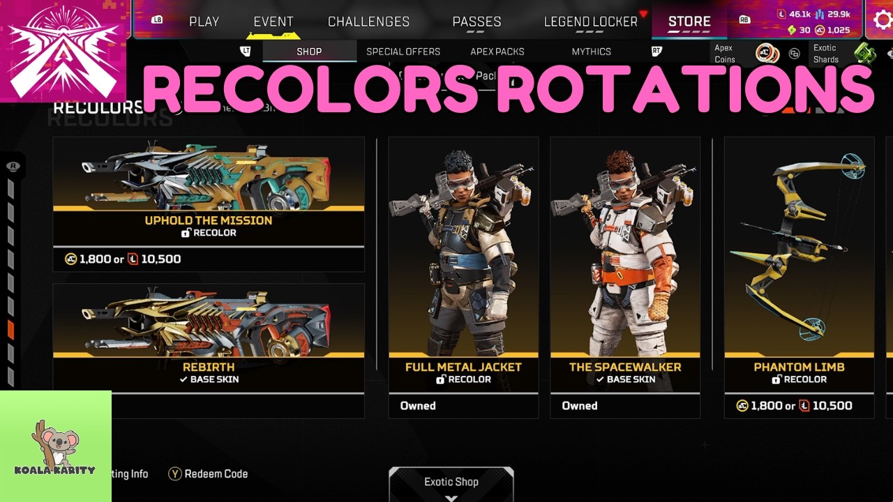 Full Review of Recolors Rotation (28July26), S29 Store Update. [Apex Legends - July26]