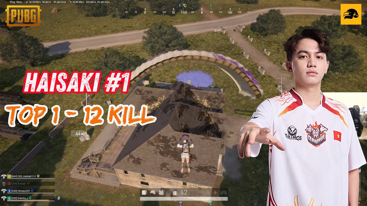 PUBG PC I CES_Haisaki #1 I Game đấu hay của đội trưởng Cerberus