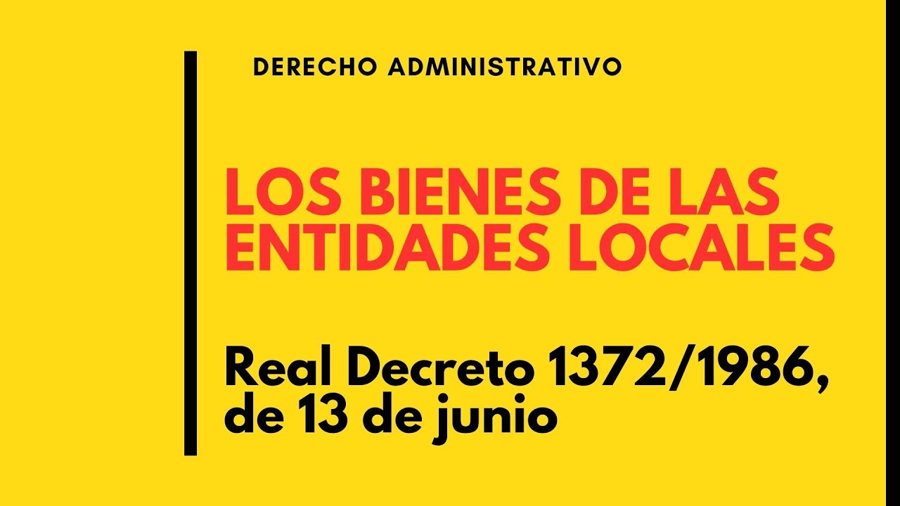 Los BIENES de las ENTIDADES LOCALES. Clasificaci&oacute;n |deadet #derechoadministrativo #oposiciones