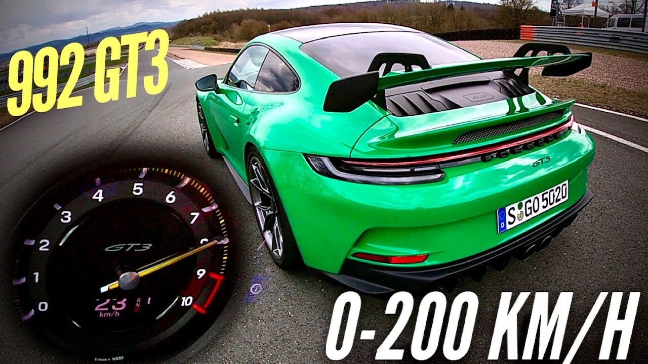 Porsche 992 GT3 : 0-200 km/h