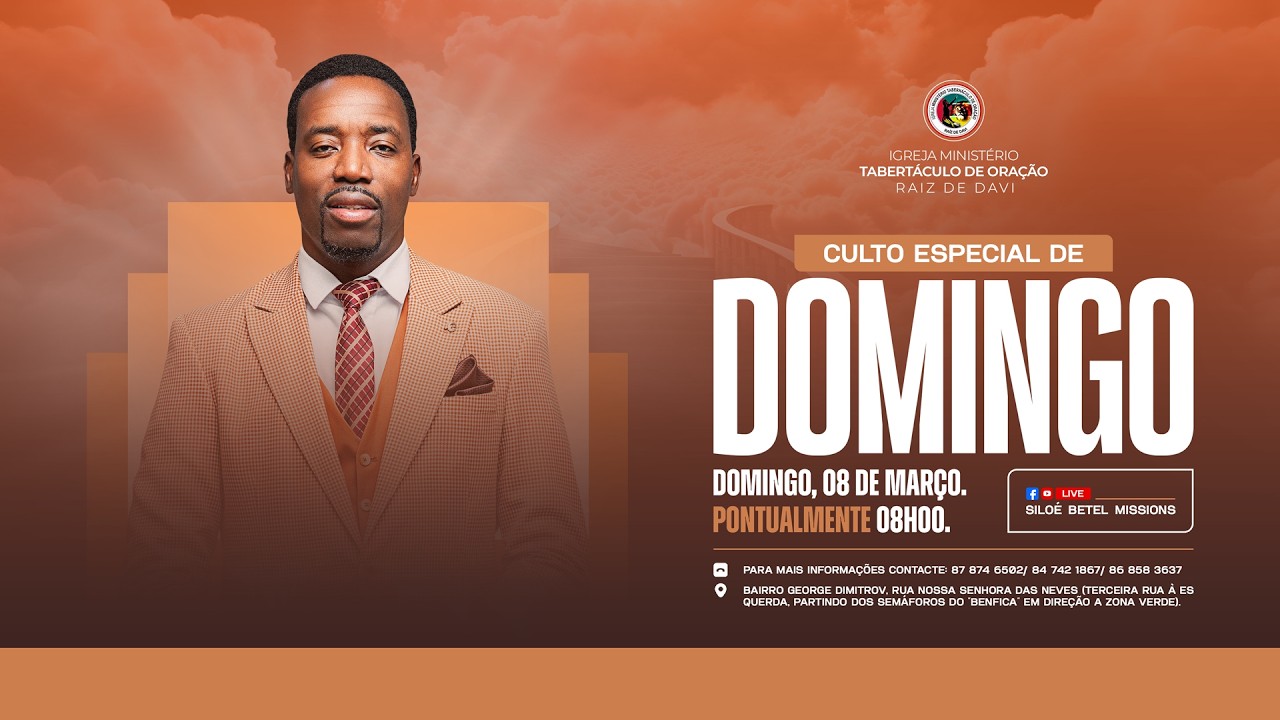CULTO ESPECIAL DE DOMINGO | EM DIRECTO | 08.03.26