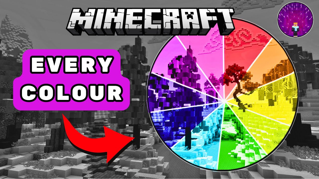 Survival Minecraft BUT I Build With EVERY COLOR