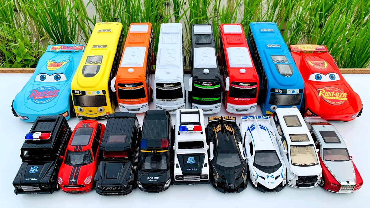 Mobil Mobilan Mcqueen, Bus tayo, Bus Basuri, Mobil Polisi, Mobil Ambulan, Mobil Balap, Damkar #6096