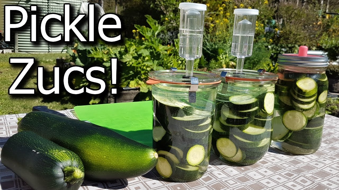 Fermenting or Pickling Zucchini in My Outdoor Kitchen - How to