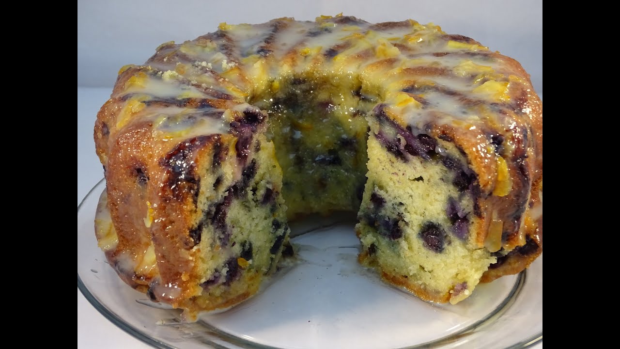 Blueberry Yogurt Pound Cake with Marmalade Yogurt Glaze - with yoyomax12