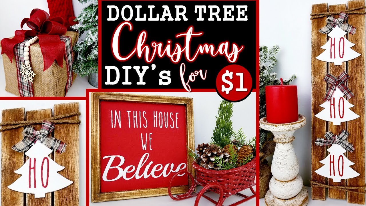 CHRISTMAS DECOR IDEAS | Dollar Tree Christmas DIY's on a Budget