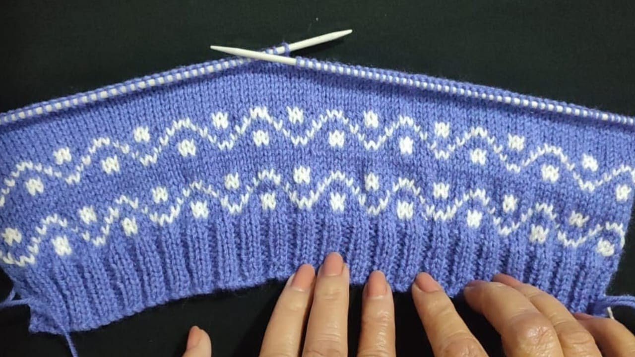 Knitt My Beautiful Pattern | Two Colour Design Pattern | Jasbir Creations