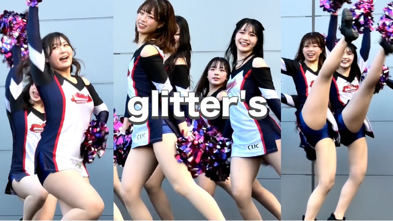 【チア@ららアリーナ 4/8】なんてフレッシュ！ 千葉商科大学チアチームglitter'sさん♡ / 千葉ジェッツ / Japanese Cheer Girl