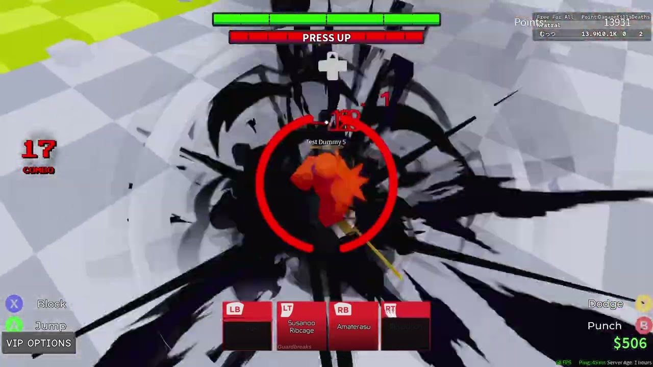 ABA war sasuke one shot combo 