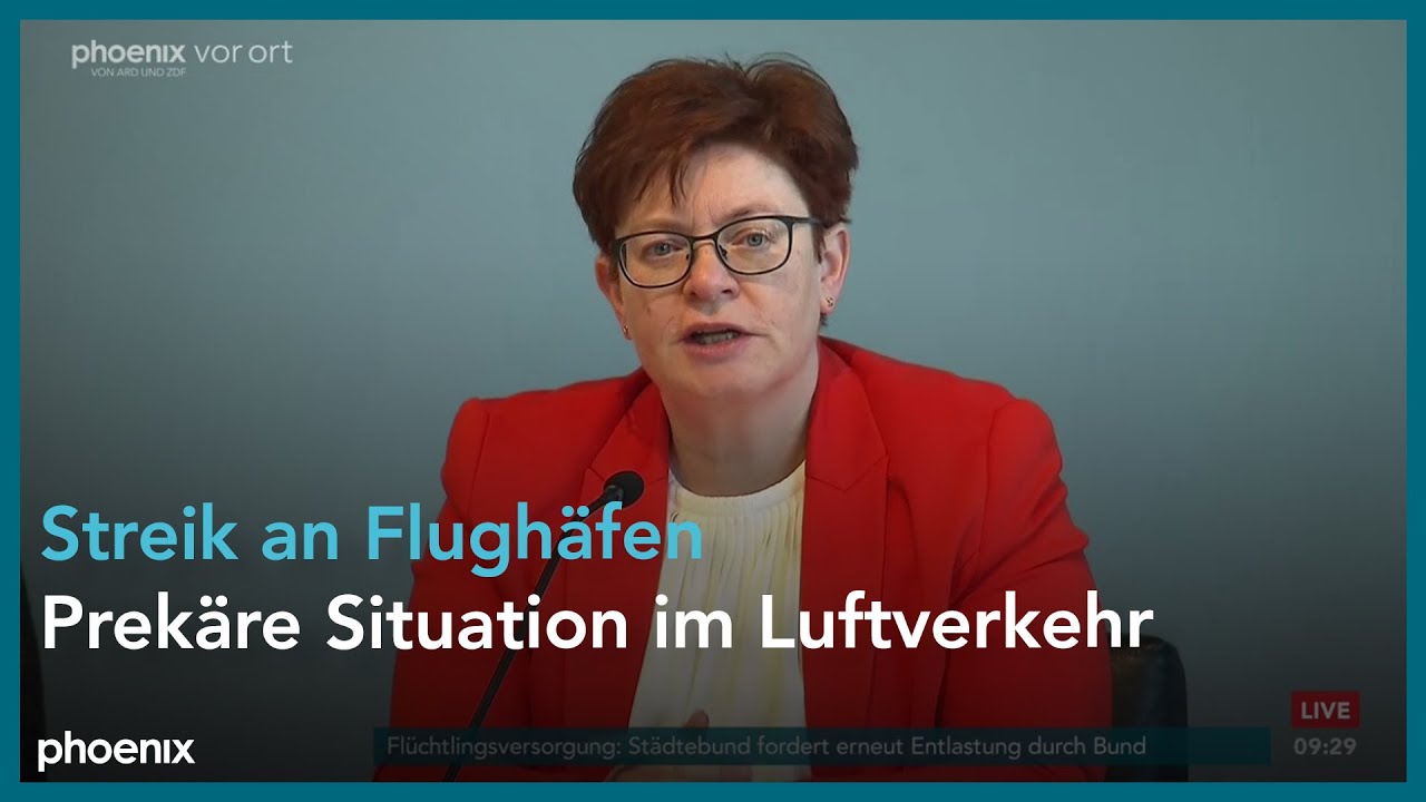 Pressekonferenz zu Verdi-Warnstreiks an Flughäfen