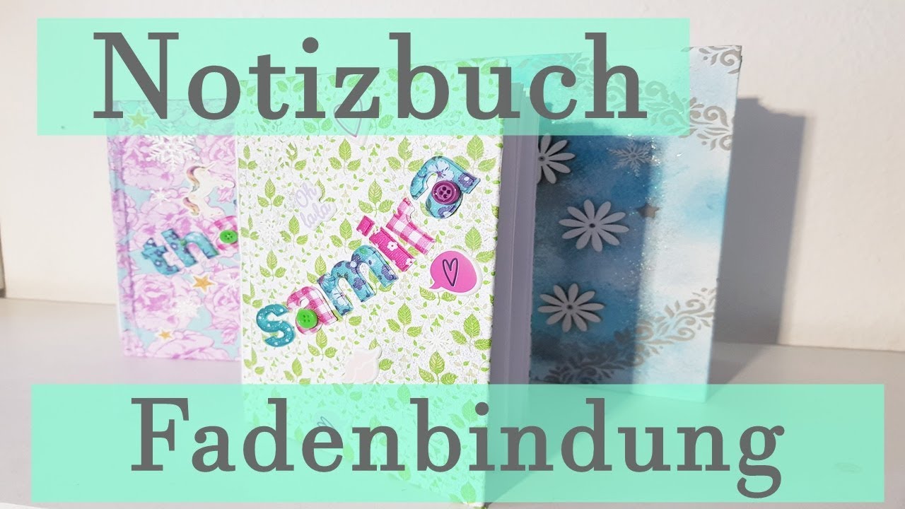 DIY ✿ Artjournal ✿ Notizbuch selber machen ✿ Fadenbindung ✿ Basteln mit Papier