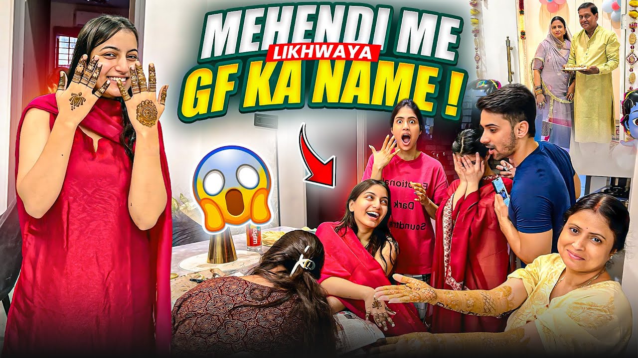 Mehendi me likhwaya Gf ka name 