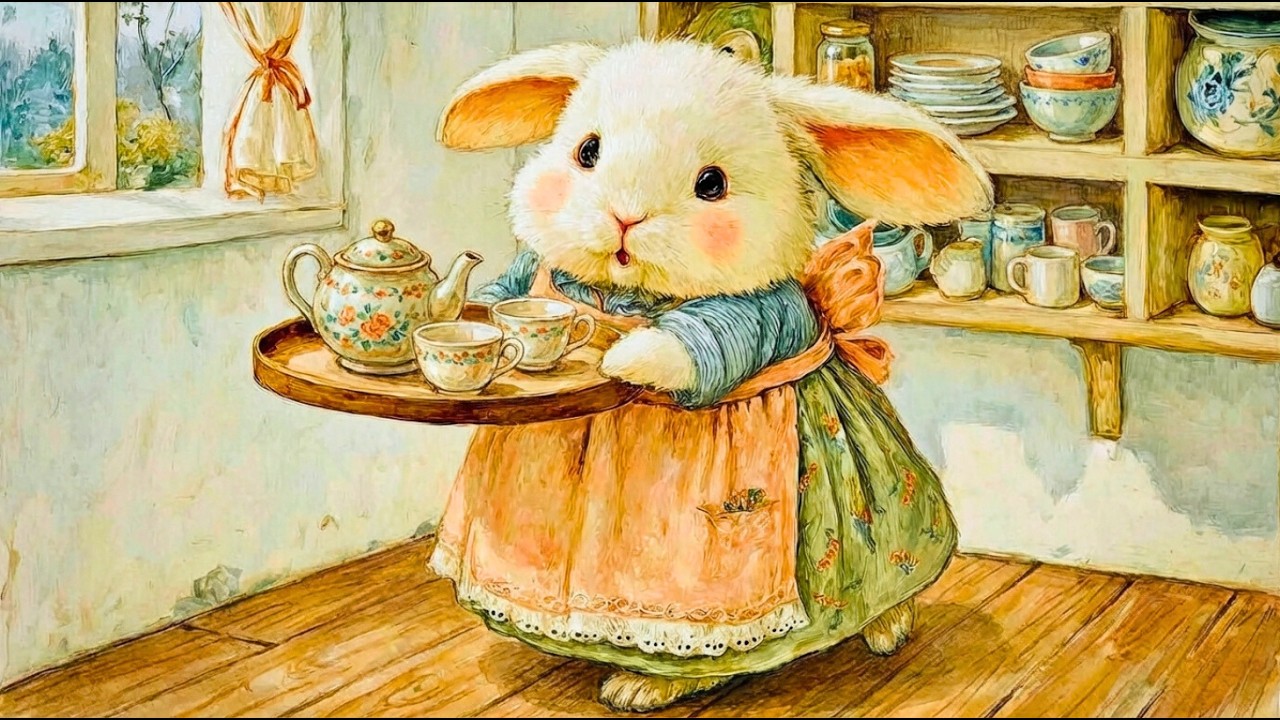 A Tiny Spring Tea Party with Little Rabbits ☕️ | 24/7 Soft Spring Music for Reading & Relaxing(Live)