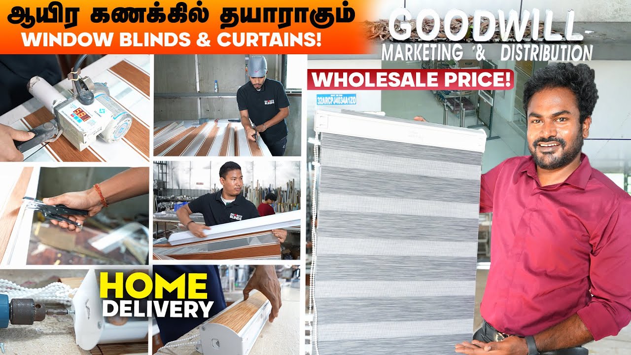 🤯இவ்வளவு கம்மி விலையில் வீட்டுக்கு Curtains & blindsஆ! Decorate Blinds