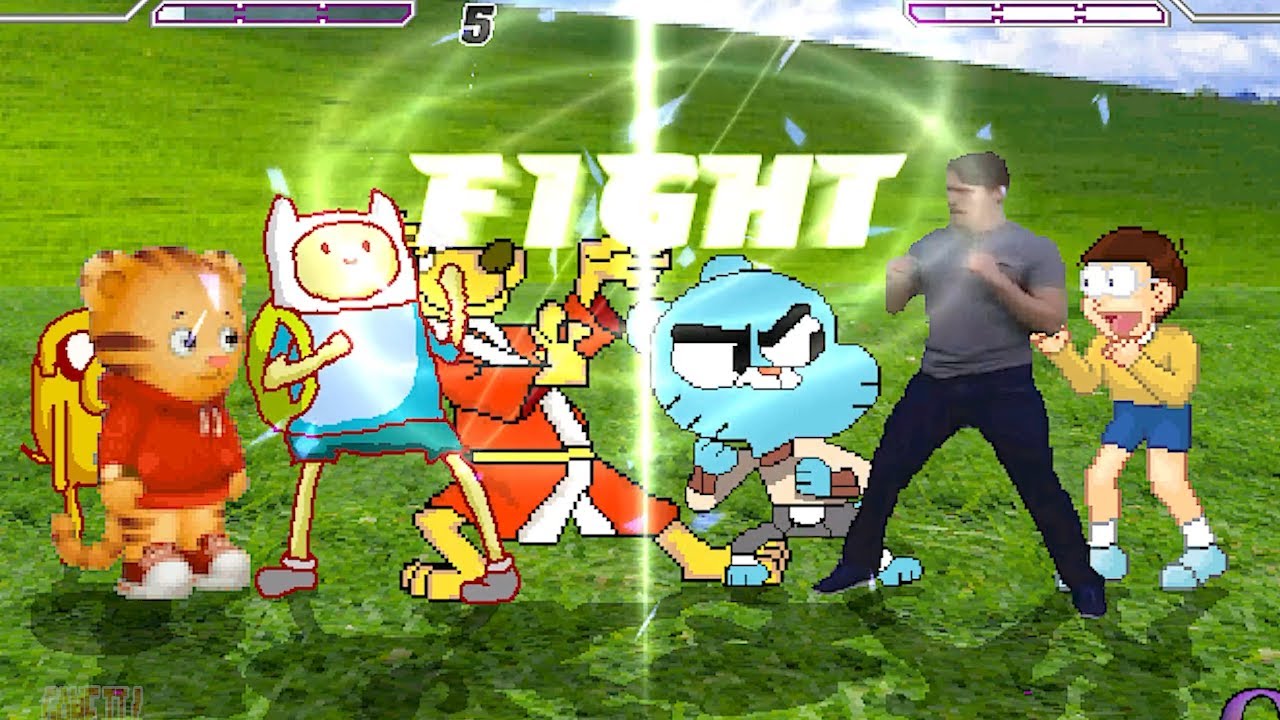 TEAM FINN & JAKE, DANIEL TIGER and GUMBALL BATTLES WITH MUGENS IN SURVIVAL MODE