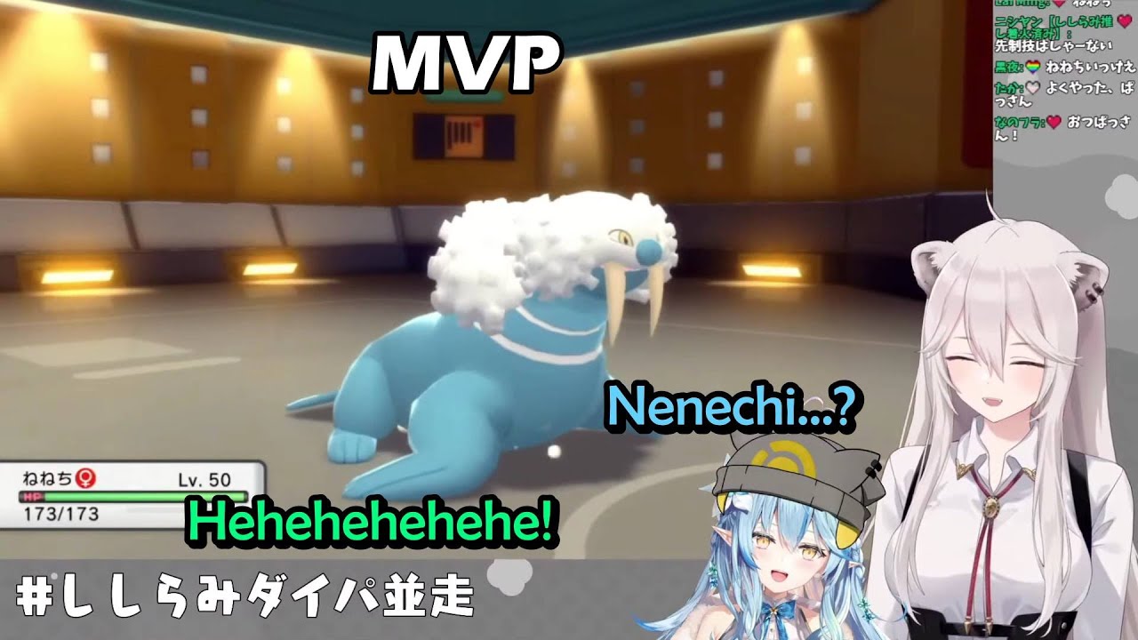 Botan Brings Nenechi to Fight Lamy In Pokemon Battle【Hololive Eng Sub】