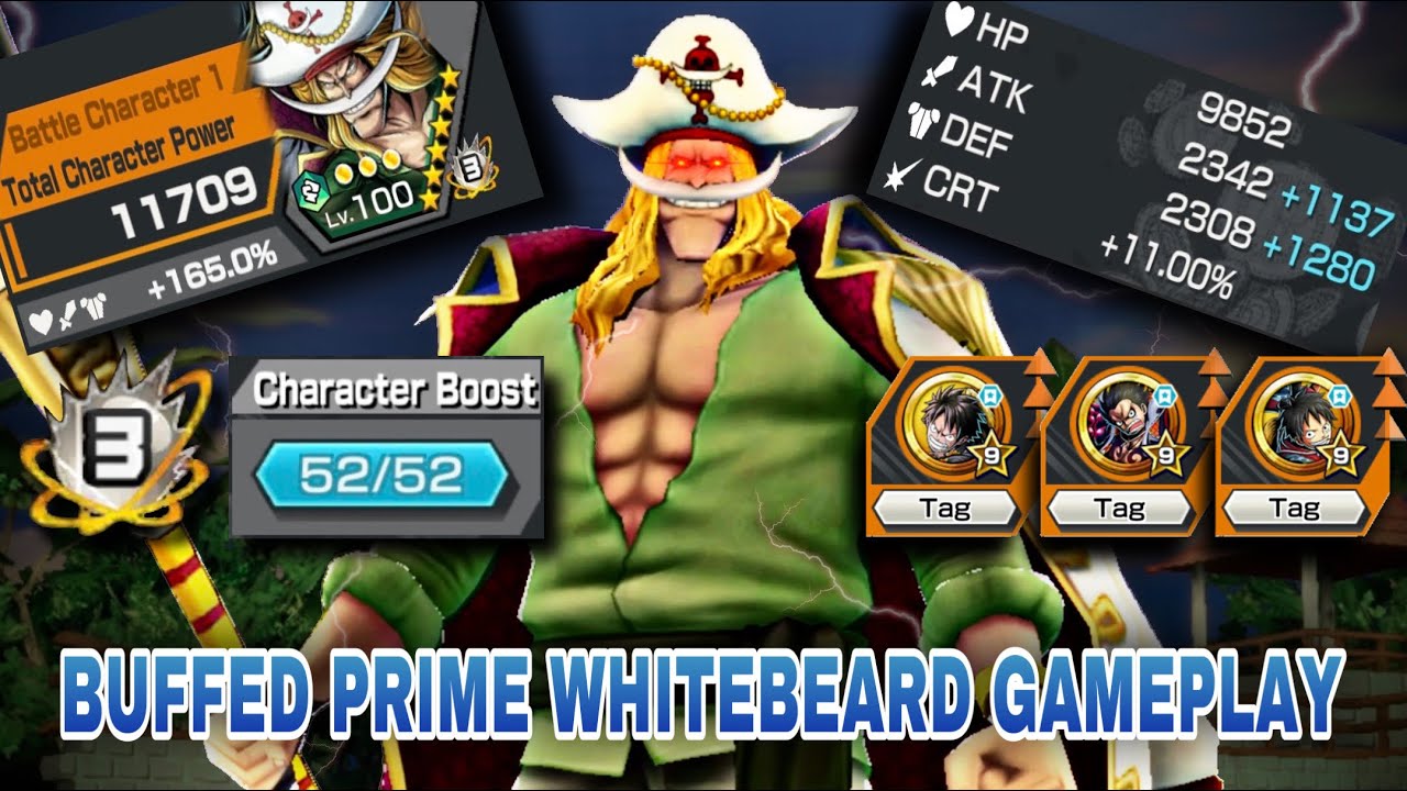True Roger’s Rival Now! Buffed Prime Whitebeard(Boost3) Showcase Part1 | One Piece Bounty Rush