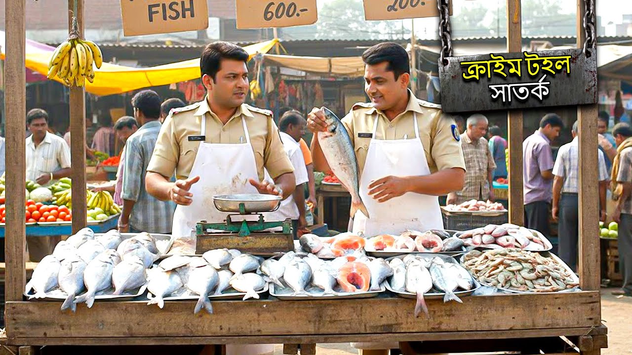 সন্দেহভাজন ব্যক্তির উপর নজর রাখার জন্য দুই পুলিশ কর্মকর্তা বাজারে গিয়েছিলেন। | CRIME PATROL SATARK |