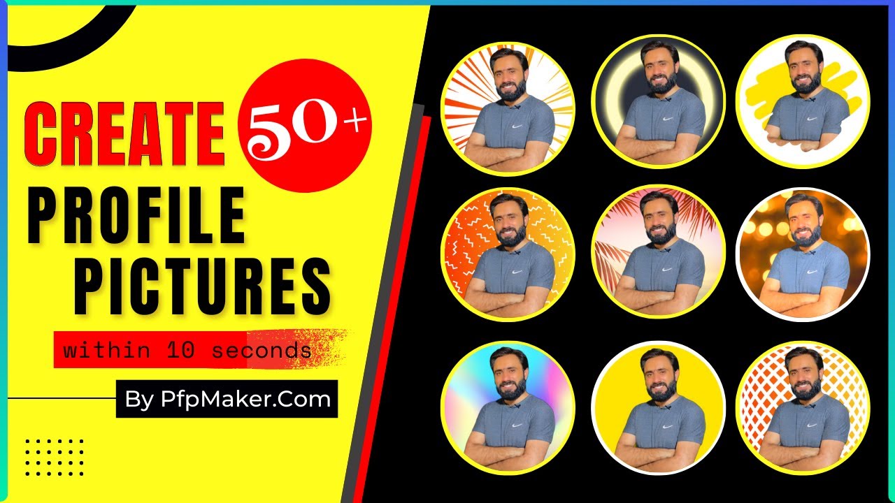 Make 50+ Social Media Profile Pictures with One Click | PFP MAKER | (Urdu/Hindi)