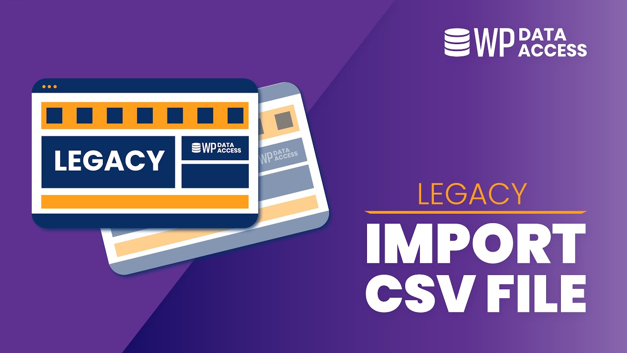Legacy: Import CSV file into WordPress database