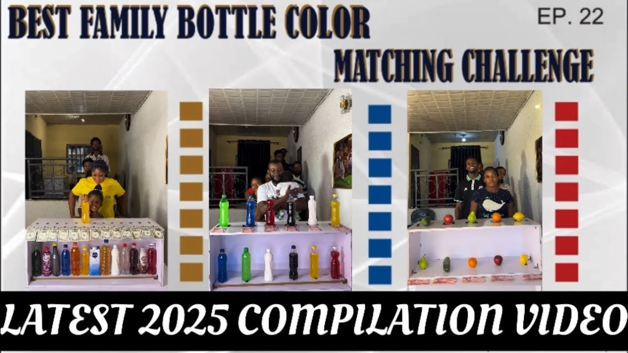 🆕 THE MOST AMAZING, FUNNY & ENTERTAINING FAMILY BOTTLE COLOR MATCHING CHALLENGE- COMPILATION VIDEO