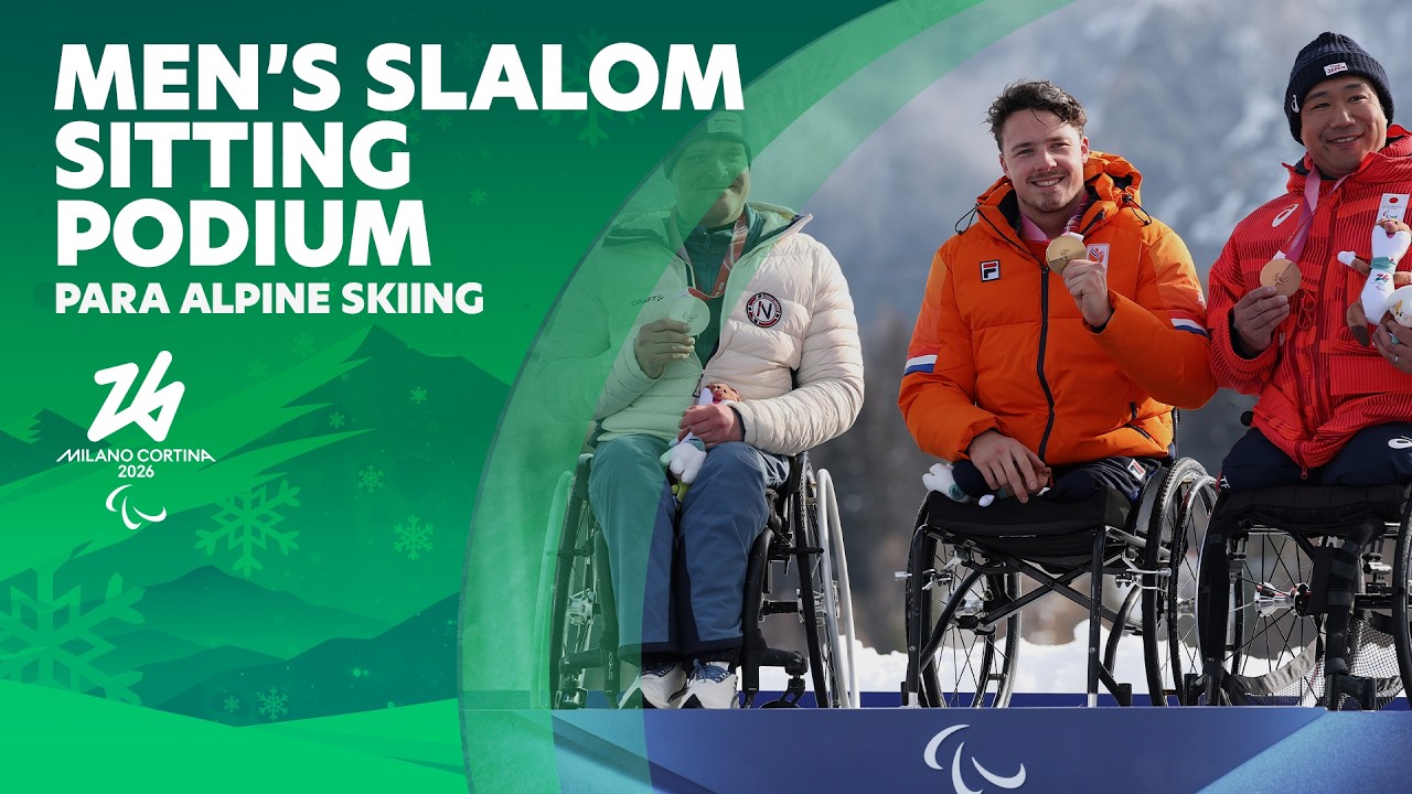 Церемония награждения 🏅⛷️ Паралимпийские горнолыжные соревнования, мужской слалом сидя | 15 марта...