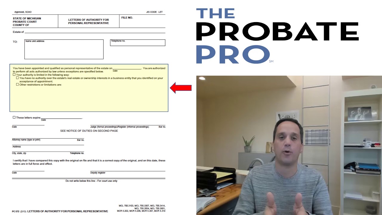 Letter of Authority Michigan #theprobatepro #probate #letter #authority #probateattorney #court