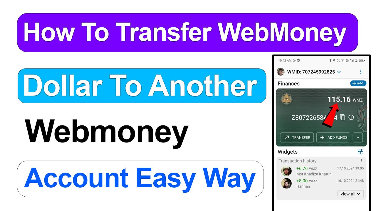Как перевести доллары Webmoney на другой счет Webmoney