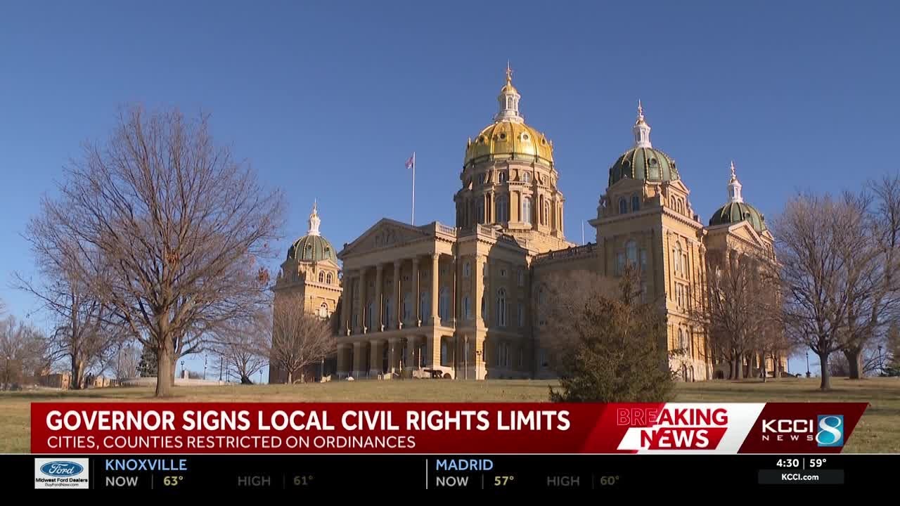 Iowa governor signs bill restricting local civil rights commissions