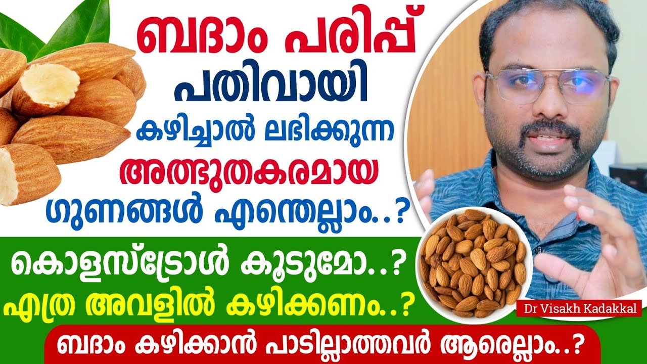 പതിവായി ബദാം കഴിച്ചാൽ ലഭിക്കുന്ന അത്ഭുത ഗുണങ്ങൾ എന്തെല്ലാം ? കൊളസ്ട്രോൾ,ഷുഗർ, അമിതവണ്ണം ഉണ്ടാകുമോ ? 