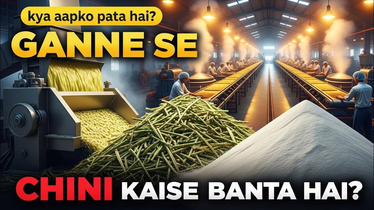 Sugar Factory Secret 😱 Ganne Se Chini Kaise Banti Hai? | Factory Ki Banawat #factoryprocess #viral