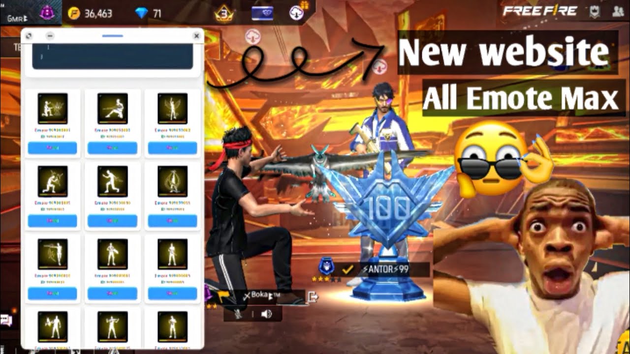 New Emote Website 🎯 All Guns Max 💀 All Sever Available ✔️ android Phone or I Phone 📱 #fypシ 