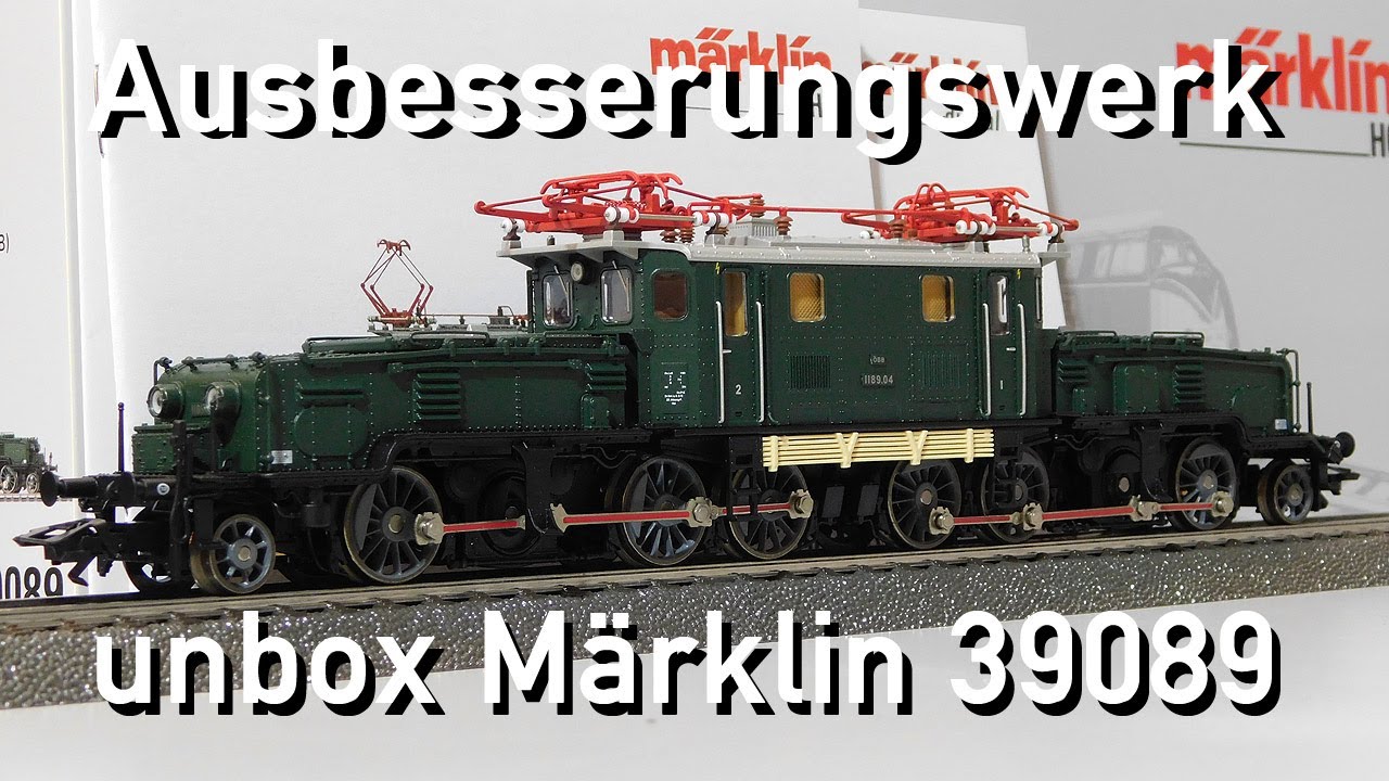 Ausbesserungswerk H0 Märklin unbox 39089 Baureihe 1189.04 der ÖBB Krokodil Tatzelwurm Neuheit 2022