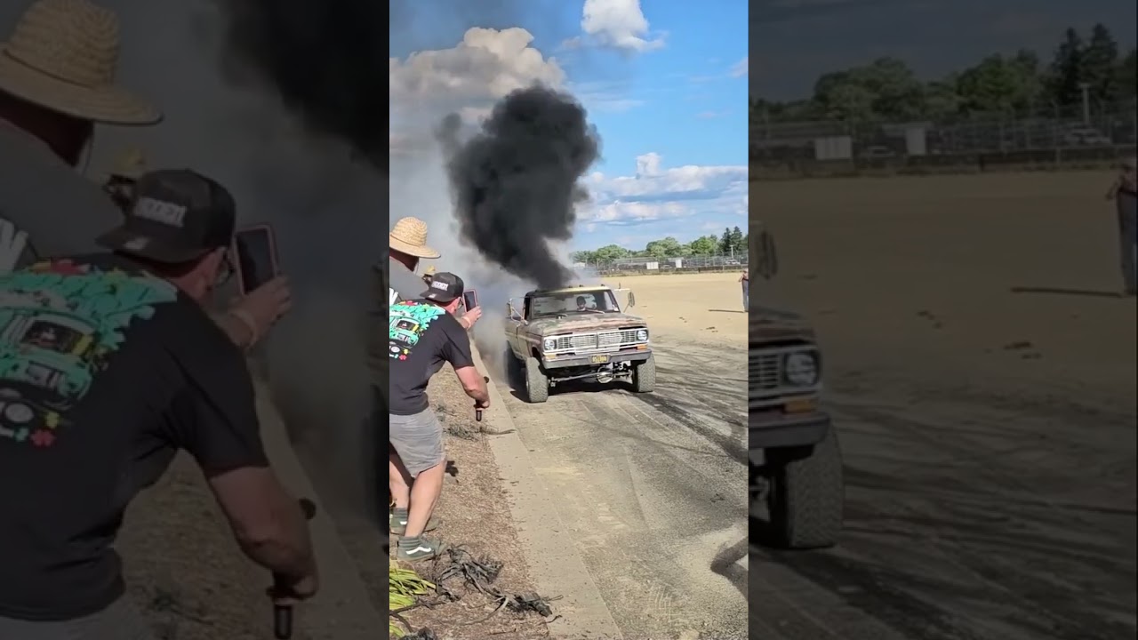 Epic Smoke Show: Truck's Dirt Track Domination!