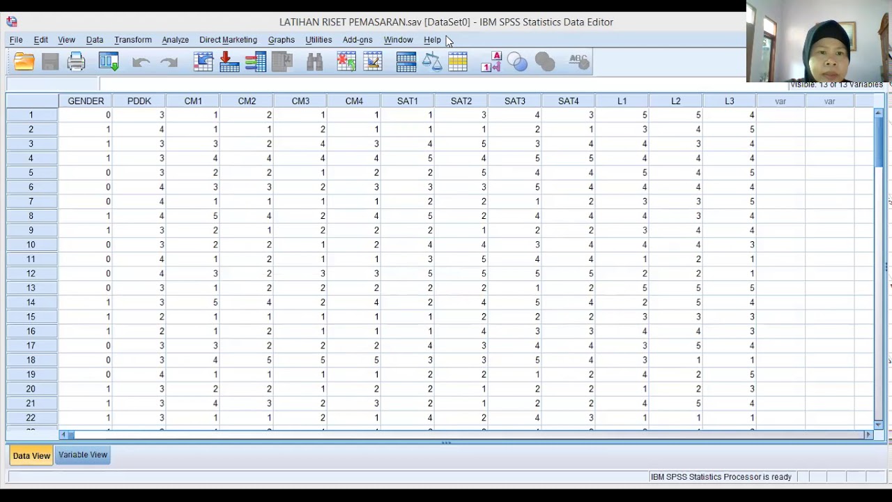 LATIHAN UJI VALIDITAS DENGAN CFA DAN UJI RELIABILITAS By Rini Kuswati_FEB_UMS
